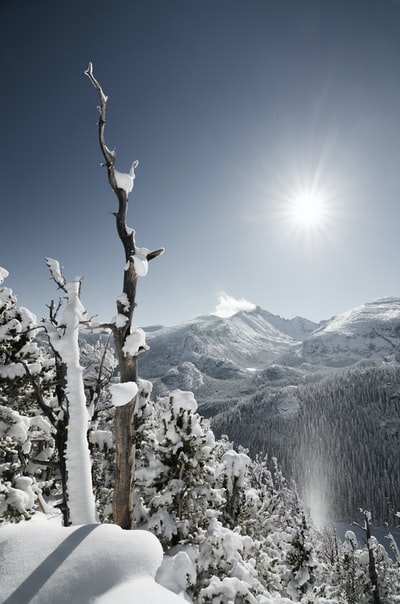 积雪山白天
